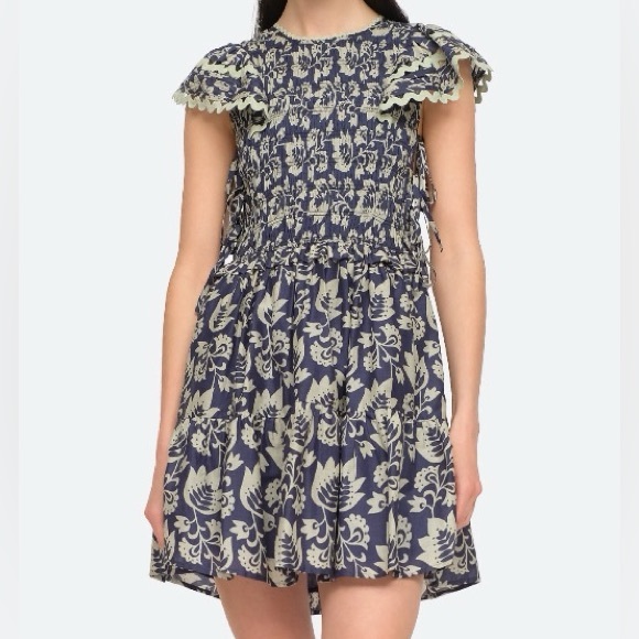 Sea NY Women’s Linda Dress, Blue color, sample size S/4 - Picture 2 of 11